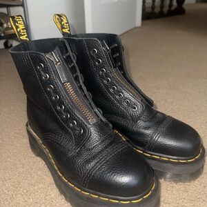 Basically new Dr. Martens Black Leather Combat Boots